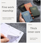 A7 specification 2026 English planner book, mini portable pocket daily schedule book, 64 sheets 128 page thin weekly calendar