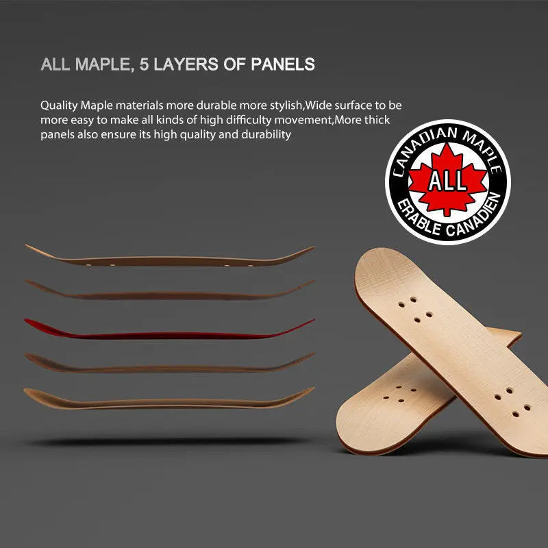 Maple Wood Finger Skateboard Toy | Mini Puzzle & Anti-Stress Gift