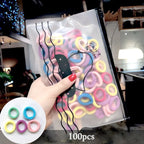 20/50Pcs/Set Girls Colorful Nylon Small Elastic Hair Bands Kids Cute Bow Hair Bands Ponytail Holder Headband Hair Accessories