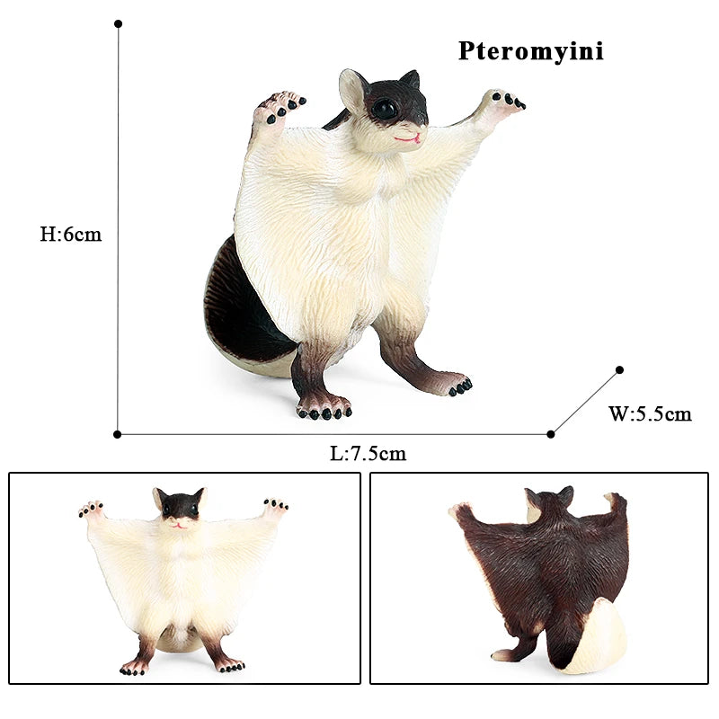 Oenux Wild Animals Simulation Rodent Marmot Mouse Model Squirrel Rat Chinchilla Action Figure Figurine Collection Cute Kid Toy