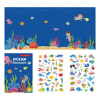 New Sticker Book Focus Potential Development Reusable Stickers Cartoon Animal Enlightenment Baby Early Education Book For Kids