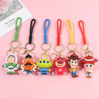 Disney Toy Story Figure Keyring Woody Buzz Alien Smarty Pants Car Keychain Cute Doll Pendant Birthday Christmas Gift for Kids