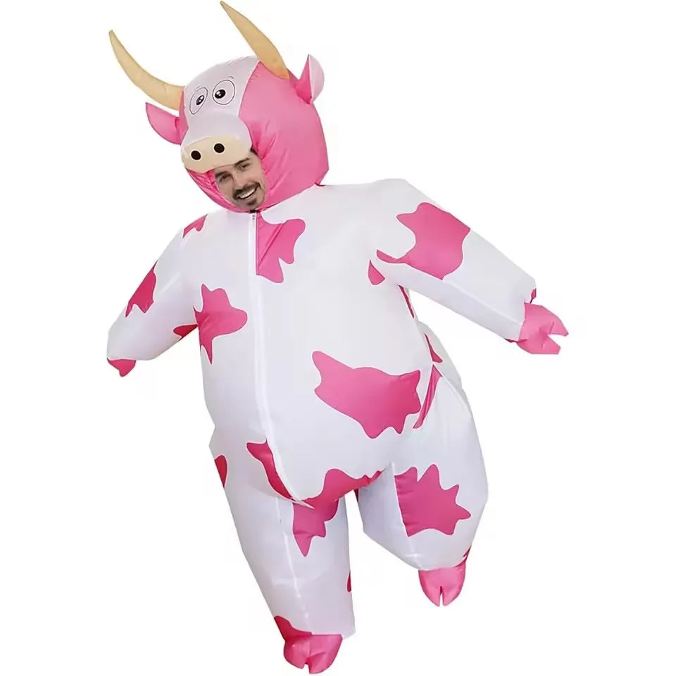 Cow Inflatable Monster Costume Scary Blow Up Cosplay Inflatable Costume For Adult Halloween  Christmas Party Festival Stage