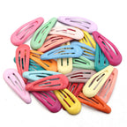 30pcs 3cm Colorful BB Hair Clips Girls Water Drop Shape Hairpin Cute Princess Barrette Simple Snap Clip Kids Hair Accessories