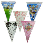 New Paw Patrol Banner Kids Birthday Bunting Pennant Baby Shower Wedding Garland Flag Party Outdoor Garden Decoration Supplies