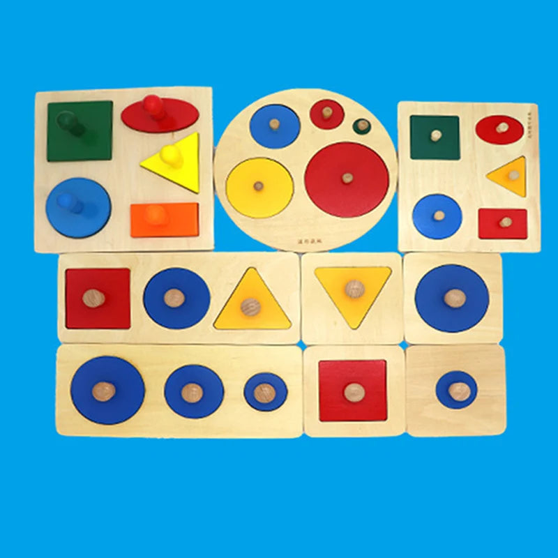 Montessori Puzzle Toys Wooden Geometric Sorting Game