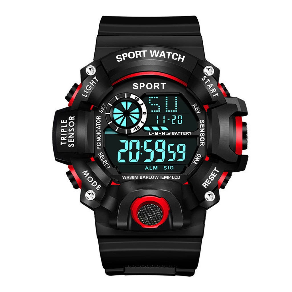 Men’s Digital Sports Watch – Waterproof Multifunction Military Watch