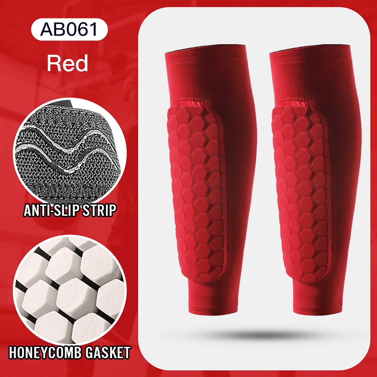 Football Shin Guard Socks Sleeves with Foam,Calf Compression Sleeve Honeycomb Pads,Sports Legging & Soccer Equipment