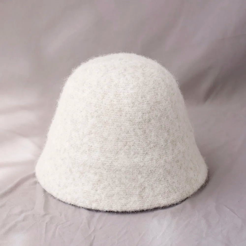 2025 New Autumn Winter Wool Bucket Hat Women Fashion Vintage Fisherman Hats Versatile Cap Spring Felt Hat 6 Colors Foldable Hat