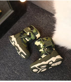 2024 Winter Children Shoes Plush Waterproof Fabric Non-Slip Girl Shoes Rubber Sole Snow Boots Fashion Warm Outdoor Boots