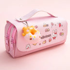 Cute Decompression Pencil Case Large Capacity Storage Bag Back to School Supplies Kawaii Korean Stationery Pen Cases