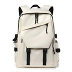 Simple solid color backpack,  travel backpack, plenty of storage space, very suitable for commuting, school, work and going out.