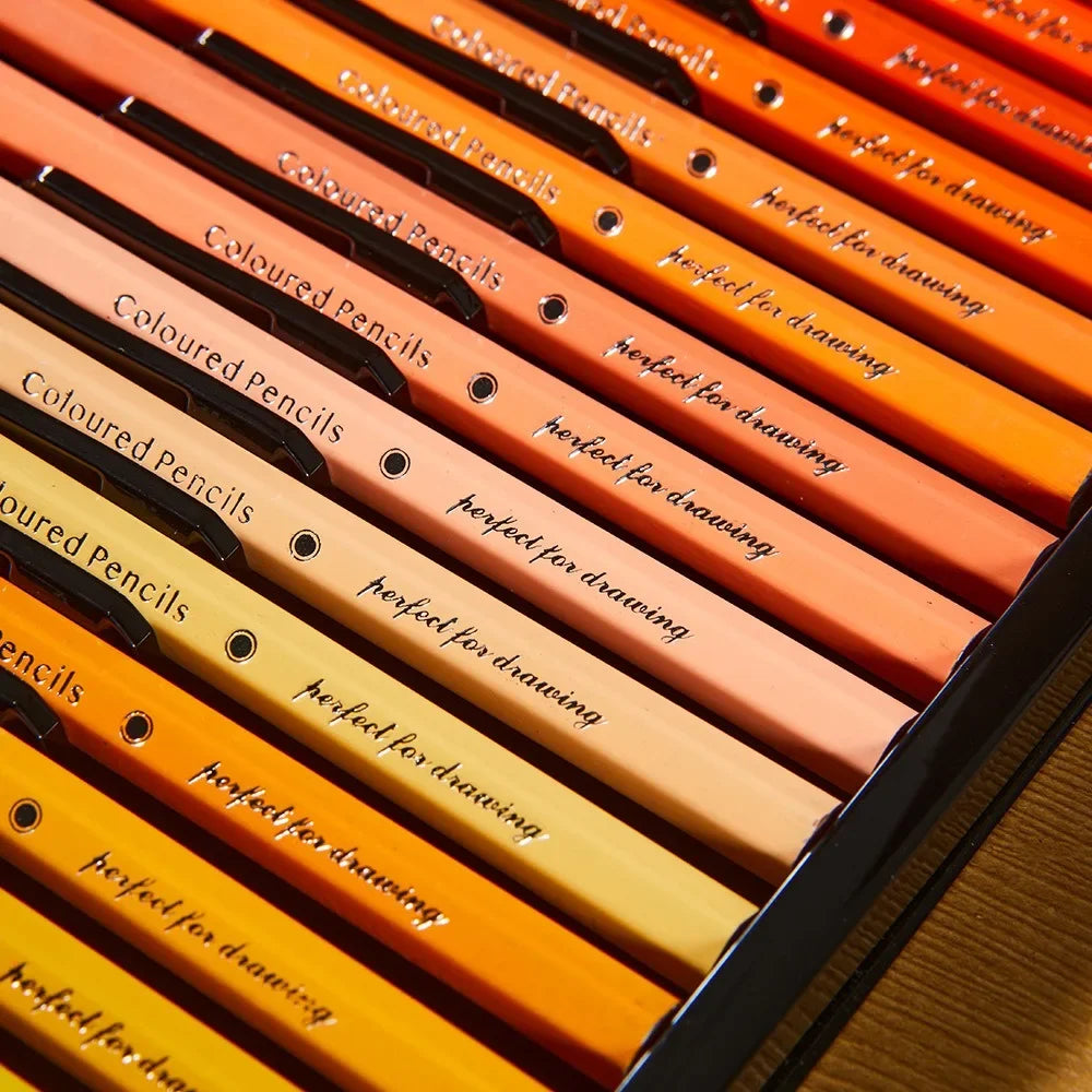 12 Color Oily Colored Pencils Set for Drawing and Sketching