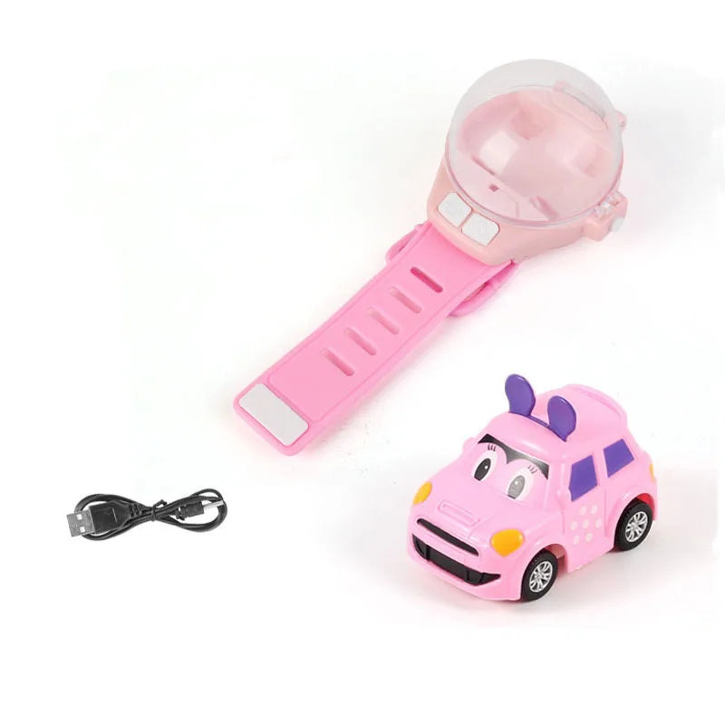 Mini Remote Control Car Watch Toy – 2.4GHz USB Charging RC Car