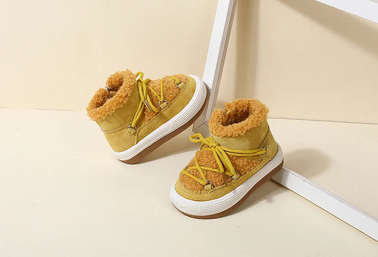 GT-CECD New Autumn/Winter Baby Boots Warm Plush Rubber Sole Toddler Kids Sneakers  Infant Shoes Fashion Little Boys Girls Boots