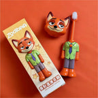 Disney Zootopia Scalable Toothbrush Cute Nick Judy Anime Figures Transformable Soft Bristled Toothbrush Fine Bristled Kids Gifts