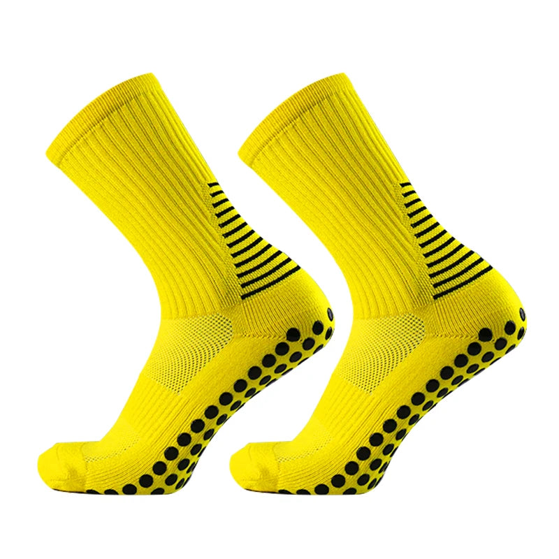 2023 New Silicone Anti slip Football Socks for Men and Women Gripping Outdoor Sports Running Soccer Socks
