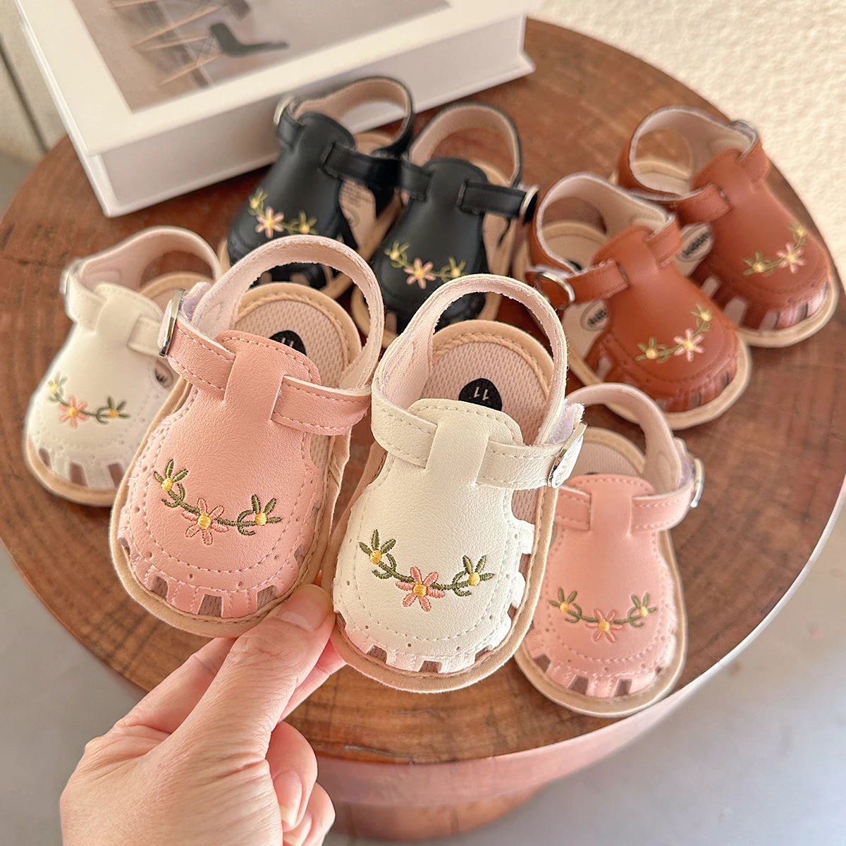 Infant Baby Sandals First Walker Crib Shoes for Boys Girls