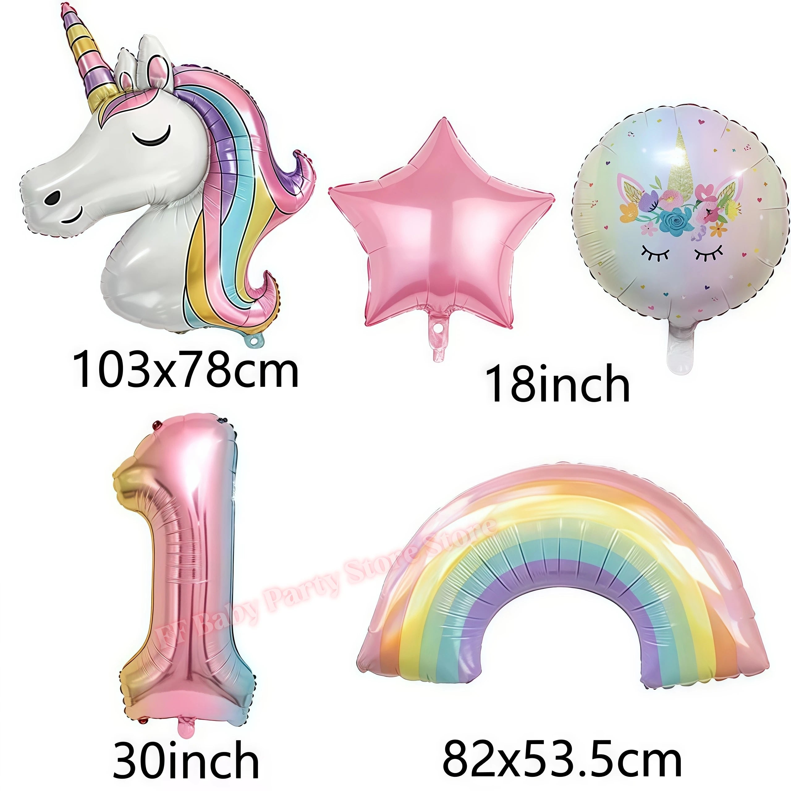 Kids Girls Unicorn Birthday Party Decoration Plate Cup Happy 1st Unicorn 3D Balloon Kid Favors Gift Wedding Baby Shower Supplies
