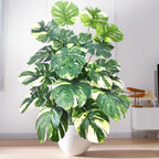 40-130cm（51.18in） Artificial Monstera Plant Fake Palm Tree Plastic Turtle Leaf Green Plant for Home Garden Room Office Decor