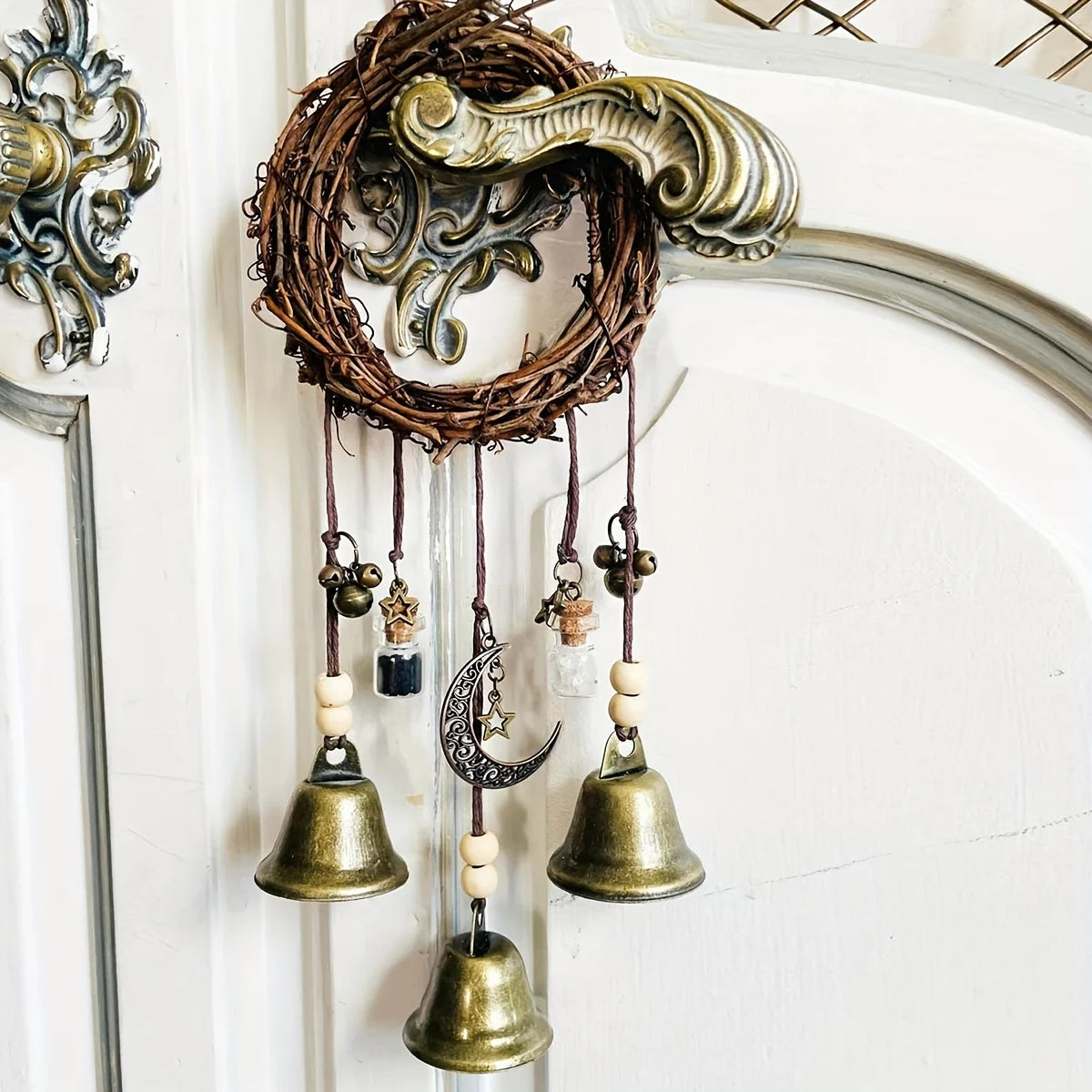 1pc Home Decor Pendant Vintage Bell Decoration Vintage Key Bell Suitable for Hobbyist for Home Decor Door Knob Charm