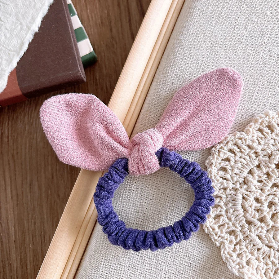 2025 Cute Rabbit Ear Scrunchies Children Girls Gift Elastic Hair Rubber Bands Accessories Tie Hair Ring Rope Headdress Headwear
