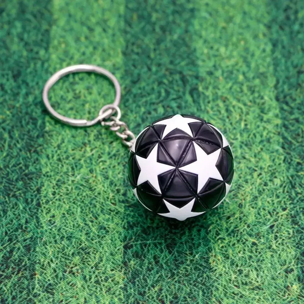 Leather Football Keychain New Exquisite Key Chain Souvenir Decoration Toy Keyring Ring School Reward for Kid Pendant Accessory