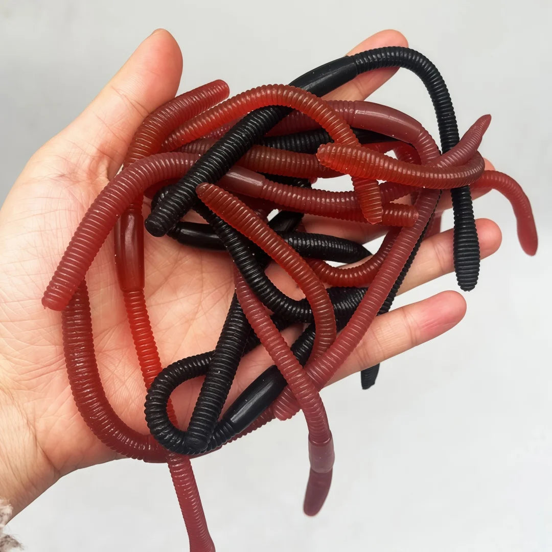 10-100Pcs Realistic TRP Soft-bodied Earthworm Prank Props Frightening Practical Jokes Scare People Easy-to-Use Horror Props