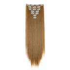 WIGSIN 24Inch Synthetic 7Pcs/set Long Straight Hair Extension 16Clips Hairstyle Black Blonde Hairpiece for Women