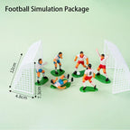 Football Boy Cake Topper Soccer Player Doll Decor for Birthday Party Sports Theme Childrens Celebration Supplies Cupcake Decor