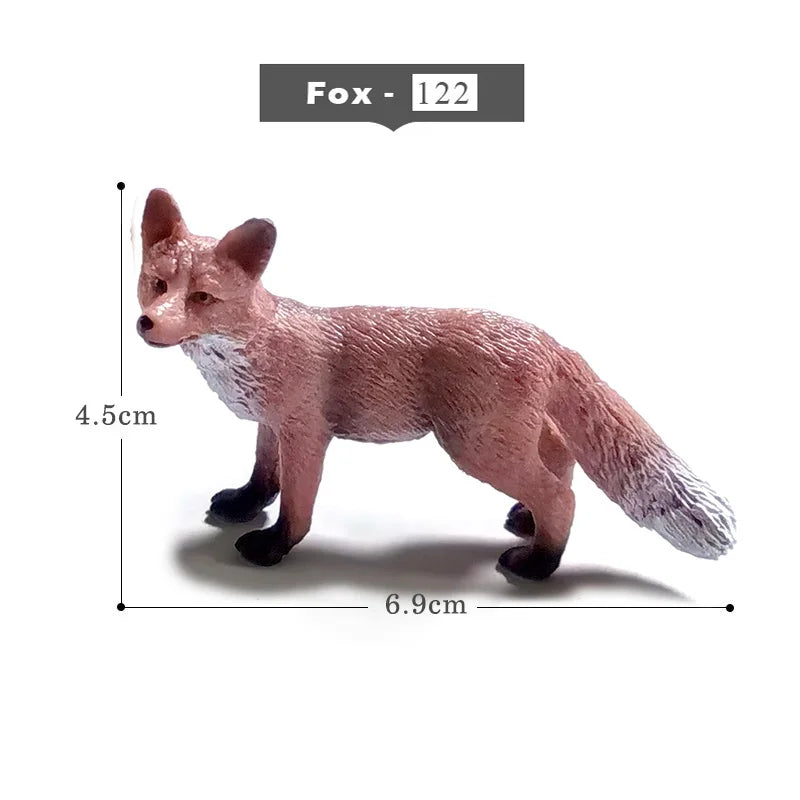Simulation Fox Rabbit Squirrel Parrot Bird Badger Figurine Animal Model Home Decor Miniature Fairy Garden Decoration Accessories