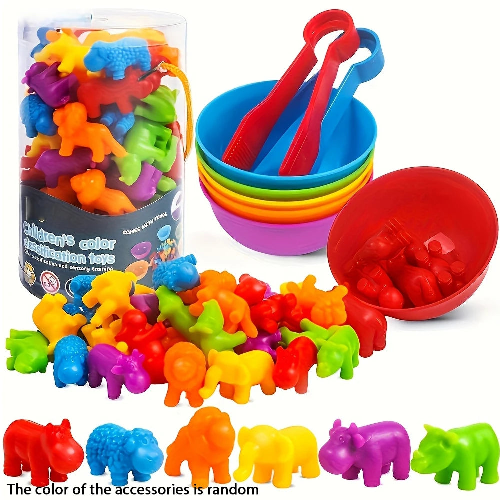 Counting Animal Toys Matching Game for Kids