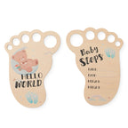 2Pcs Baby Wooden Balloon Milestone Cards Photography Accessories Baby Photography Shooting Props For Newborn Birthing Gifts