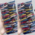 50pcs Girl Mixed Color Simple Hair Ties Hair Accessories