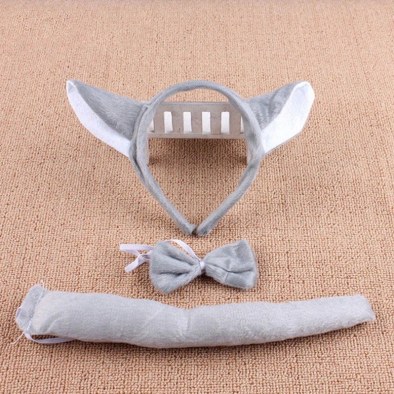 Anime Cute Animal Dress Cosplay Giraffe Frog Tiger Mouse Monkey Costumes Accessory Sweet Headwear Tail Bow Birthday Day Gifts