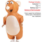 Inflatable Mouse Costume for Adult Blow Up Mouse Rat Cosplay Costume Funny Halloween Party Carnival Cosplay Costume Suit