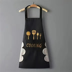 New Waterproof Oilproof Apron Kitchen Household Cooking Baking Apron for Men Women Lightweight and Durable with Hand Wiping