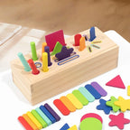 Wooden Geometric Solids Sorting Toy for Kids