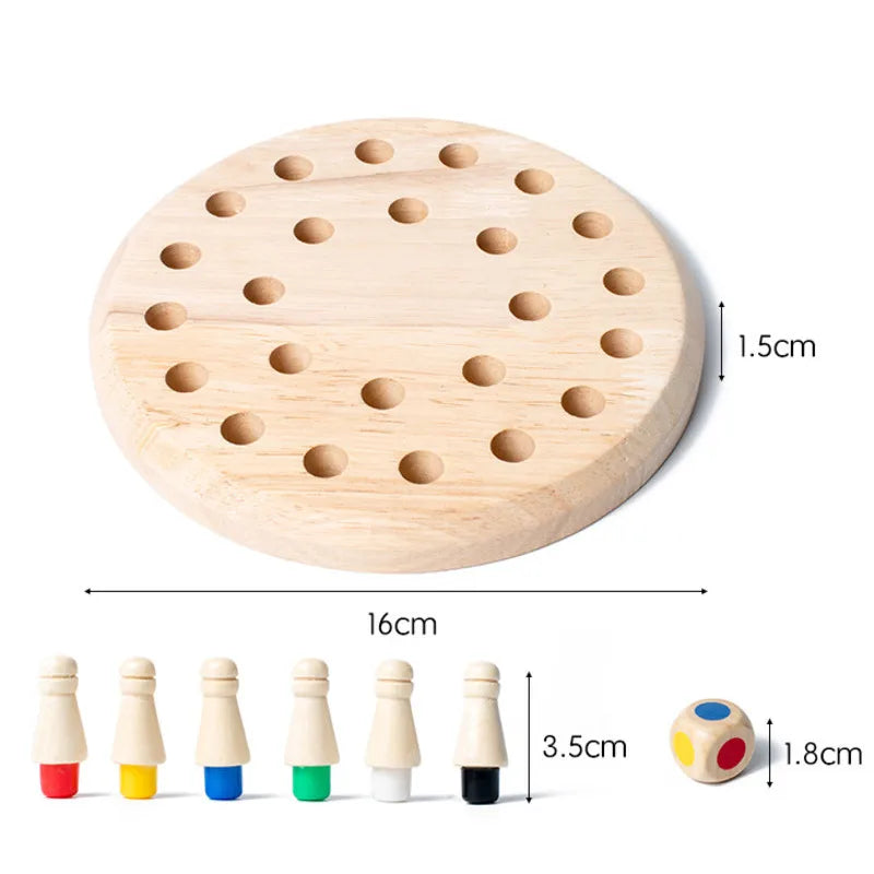 Wooden Memory Match Stick Chess Game – Montessori Learning Toy