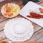 150Pcs Kitchen Fried Food Special Flower Bottom Paper Oil-absorbing Paper Baking Cake Pizza Snack Round Household Lace Paper Pad