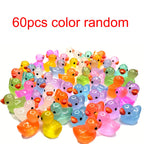 30/60/100PCS Luminous Mini Duck Micro Landscape Access Miniature Figurines Fairy Home Decoration Glow in the Dark Mixed Style