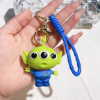 Disney Toy Story Figure Keyring Woody Buzz Alien Smarty Pants Car Keychain Cute Doll Pendant Birthday Christmas Gift for Kids