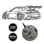 Car Metal Wall Art - Black Metal Carving, Sleek Design with Spoiler & Exhaust Pipes, Easy to Hang Home & Office Decor