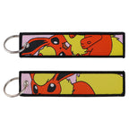 Anime Cute Animal Jet Tag Embroidery Keys Tag Women Keyring Cartoon Car Keys Fashion Jewelry Accessories Kids Gifts 1PCS