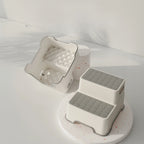 Portable Step Stool Bathroom Anti Slip Two-step Ladder: Suitable for Toilet Training and Sink - Plastic, No Electricity Required