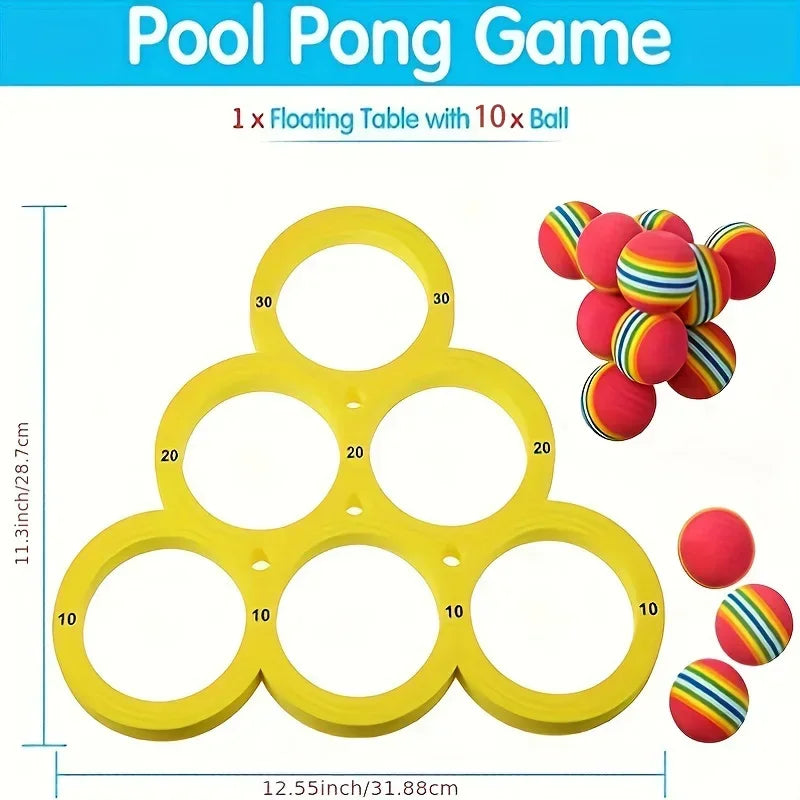 Fun Splash Christmas Party Sports Floating shower Game Toy - Durable EVA Material, Random Color Ball, Perfect for Christmas Fun
