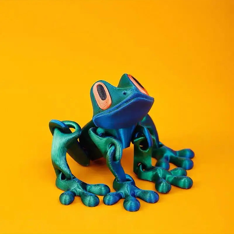 3D Printing Simulation Tree Frog Joint Movable Frog Ornaments Kitchen Home Decoration Office Animal Desk Toy Refrigerator Magnet