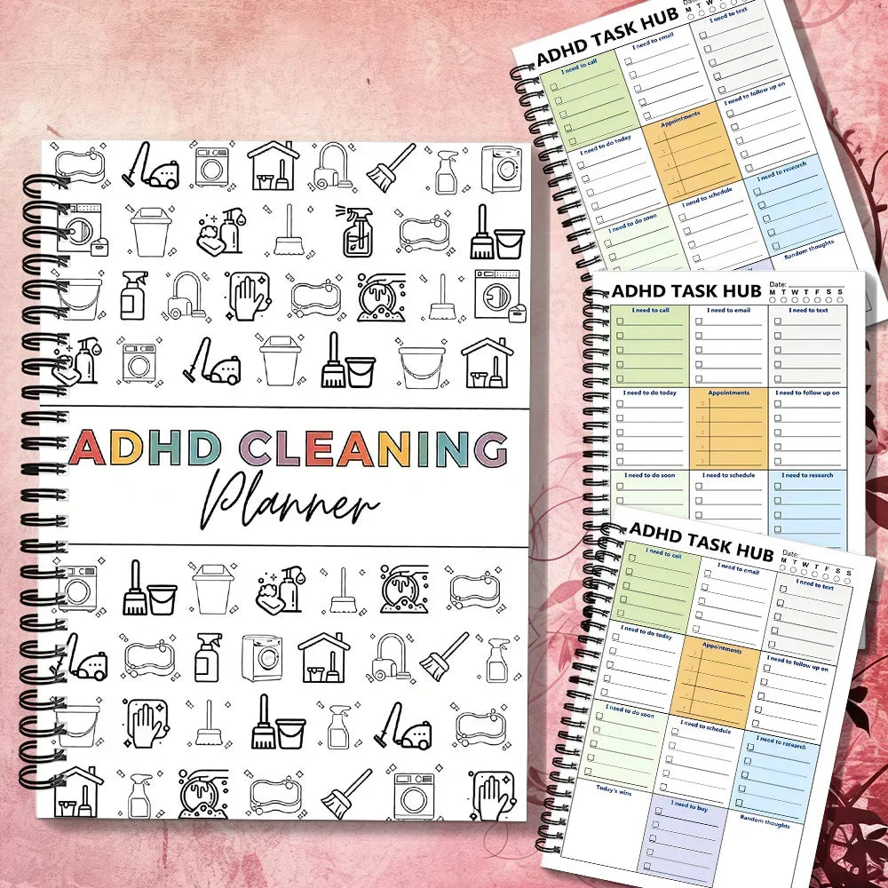 Household Chore Task Notebook Daily Weekly Monthly Cleaning Planner Family Home Cleaning Schedule Chart For Household Management