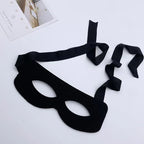 Halloween Masquerade Half Mask Bandit Ninja Lone Ranger Costume Black Eye Mask Exquisite Halloween Cosplay Costume Party Prop