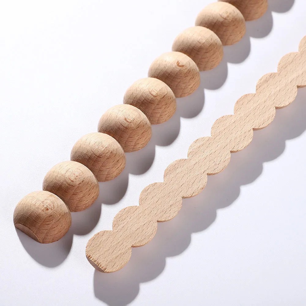 Wood Figurines Wood Applique Wood Decal Onlay Wood Carving Lines Carved Exquisite Natural Long Wooden Furniture Decor Lines Stra